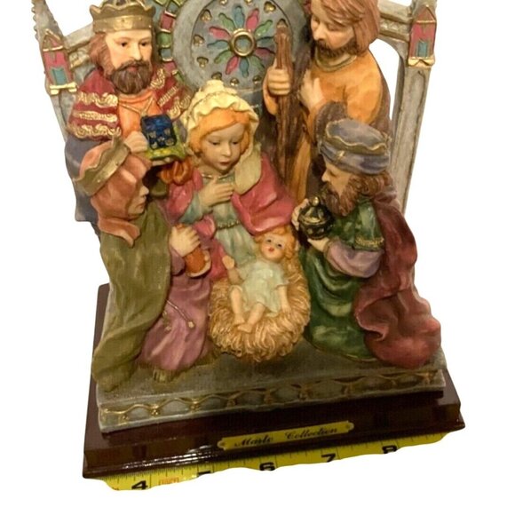 Marlo Collection Nativity Scene Figurine 9" Tall Hand-Painted Resin Sculpture Wi - Picture 2 of 8